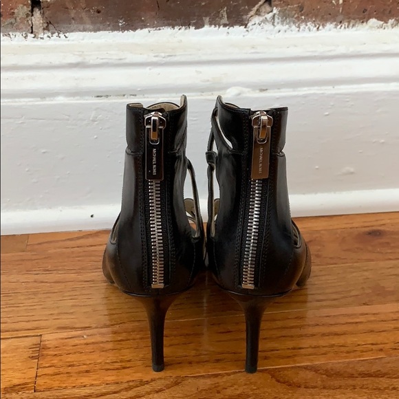 Michael Kors Collection Black Caged Peep Toe Sz 37 - Picture 4 of 7